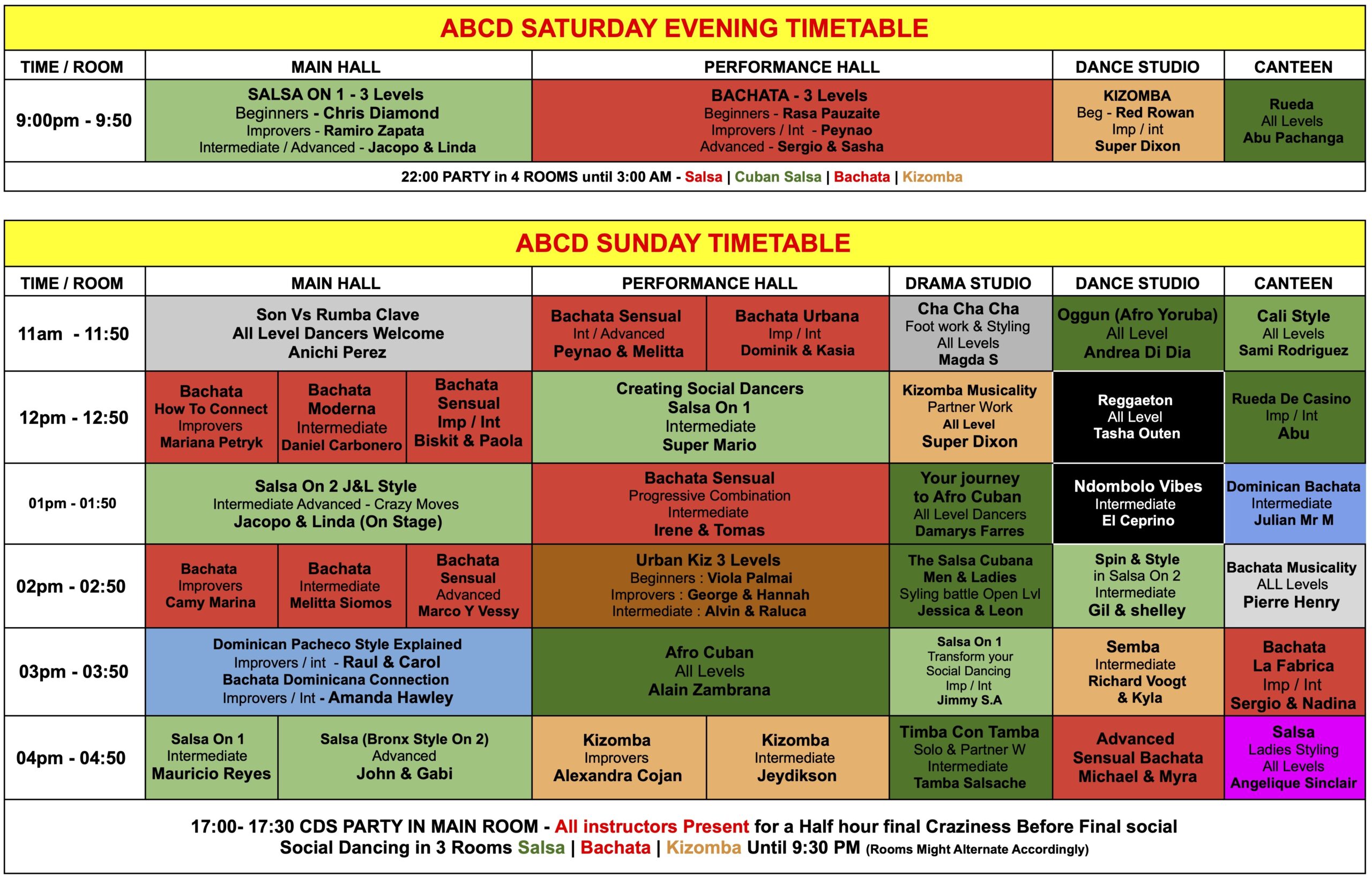 ABCD TimeTable 2026 - Sat Eve _ Sun
